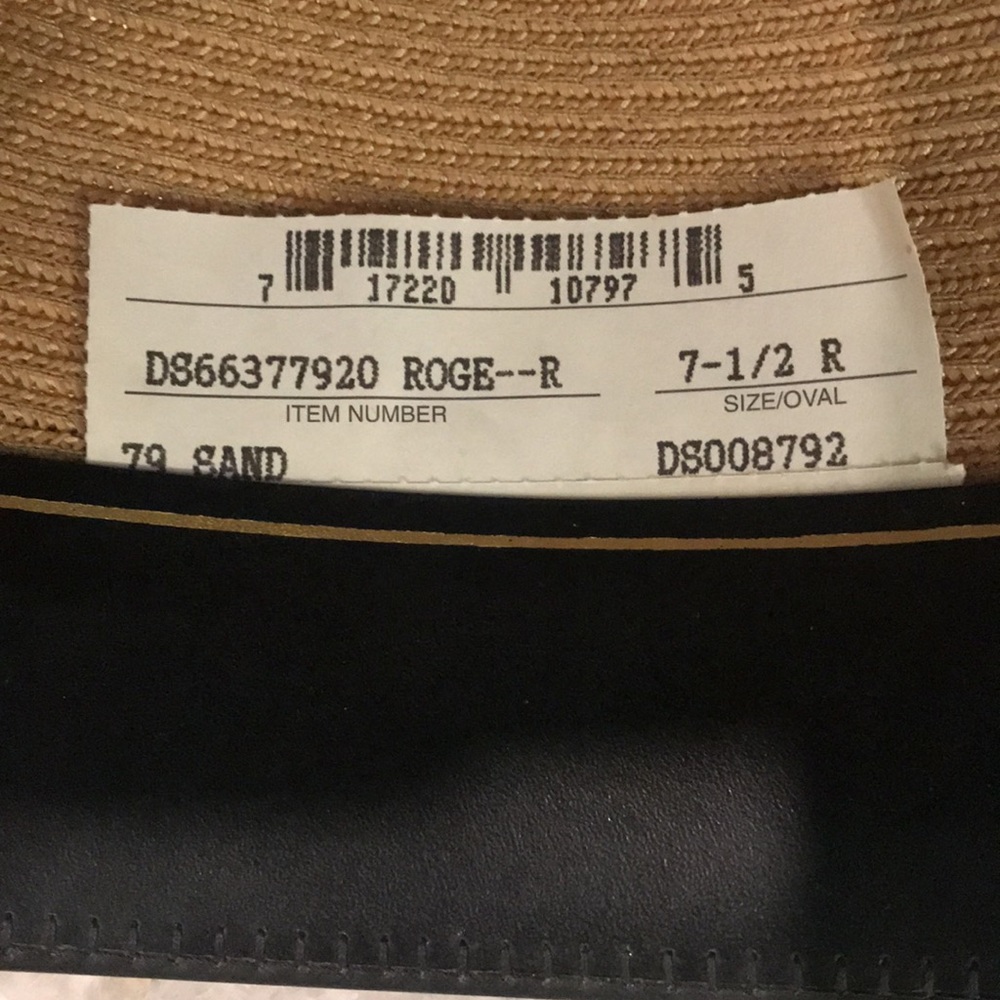 Dobbs Rosebud Straw Fedora Vintage 79 Sand Excellent size 7 1/2 - Picture 9 of 11